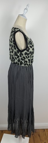 GOSSIP GIRL Womens *BNWT* Boutique Black Grey Animal Print Long Dress Size 10 - Bild 4 von 12