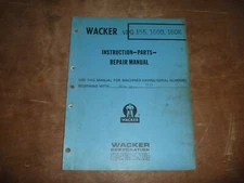 Wacker VPG 155 Plate Compactor Service Repair Operator Maintenance Parts Manual
