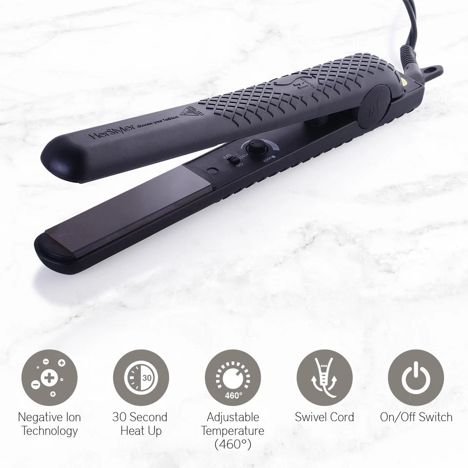 Herstyler Forever Ceramic Travel Friendly Dual Voltage Flat Iron 1.25 inch ⭐⭐⭐⭐⭐ - Image 2 of 4