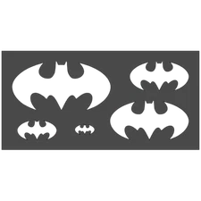 5"x10" Clear Plastic Stencil - Batman (SC776) (.5,1, 1.5, 2,2.5 inch tall)*****