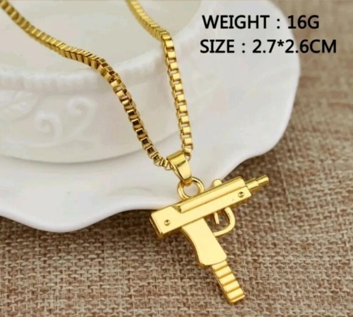 gun necklace SUPREME UZI MACHINE GUN NECKLACE PISTOL PENDENT gun necklace SUPREME UZI MACHINE GUN NECKLACE PISTOL PENDENT