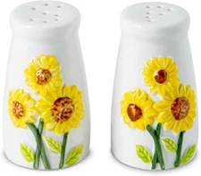 Sunflower Salt and Pepper Shakers Set Ceramic Salt and Pepper Set Cute Salt & Pe