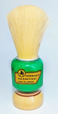 1 VINTAGE ('60s) GERMAN SHAVING BRUSH - "DEDERON VULKANISIERT" - *NOS!* - GREEN
