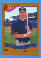 2002 Topps #329 Gabe Gross Draft Pick Blue Jays