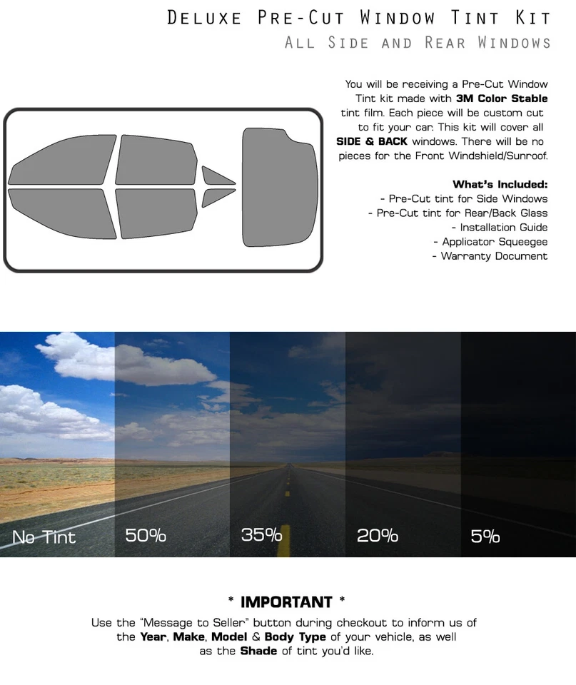 Filme de vidro colorido 3M pré-cortado para janela para Honda Crosstour 2010-2015 - Imagem 3 de 4