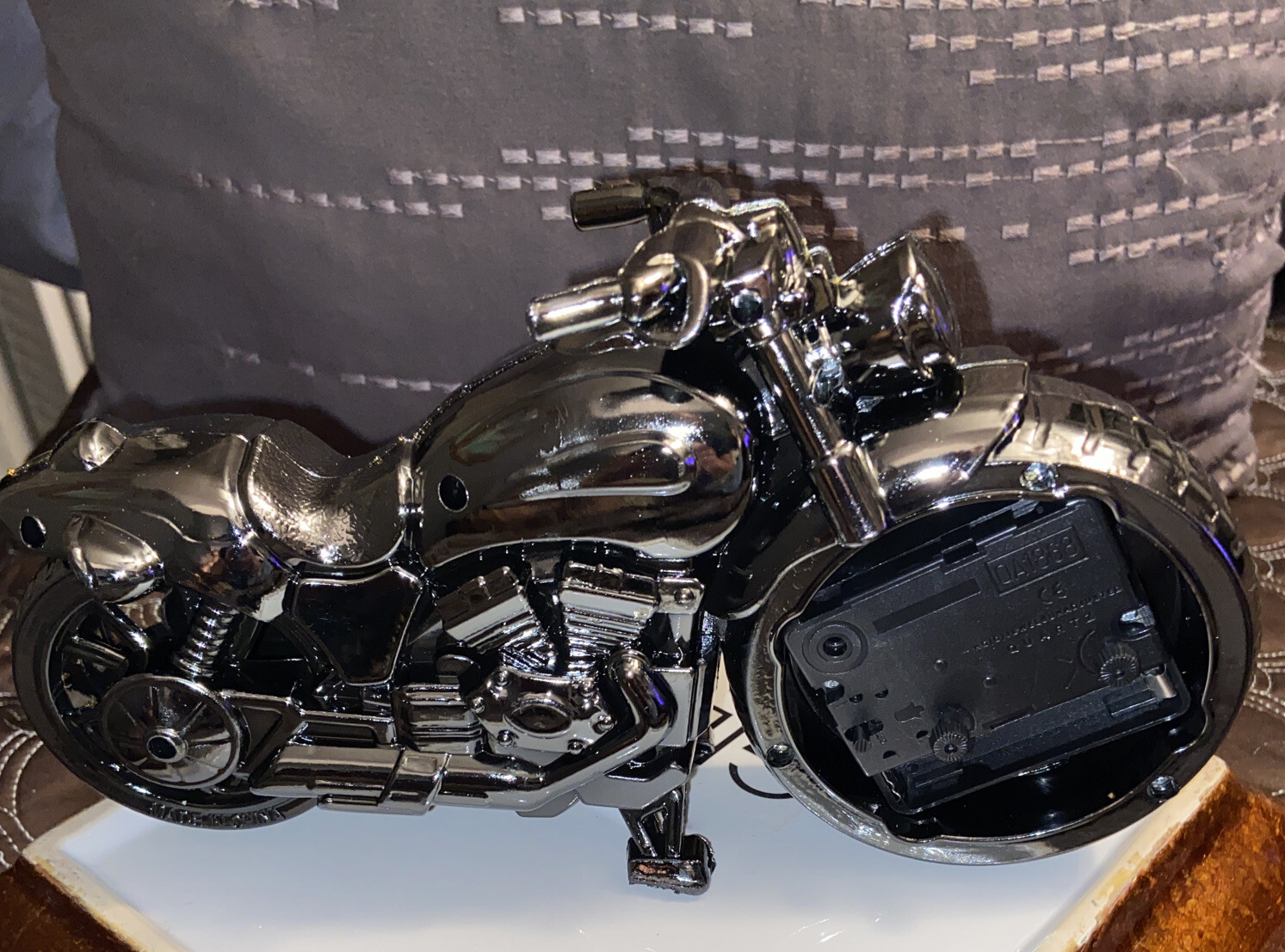 Cool Motorcycle Model Quartz movement Alarm Clock Desktop Office Home Decoration