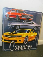 Open Road Brands Camaro Through the Years Embossed Metal Sign