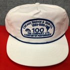 VINTAGE CBI Chicago Bridge Iron Hat Cap Snap Back White Trucker Mens USA