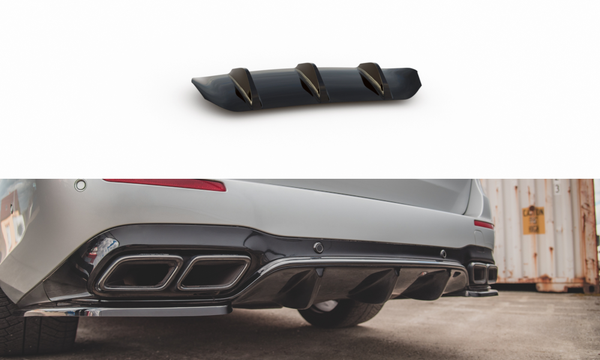 CUP Diffusor Schwarz FüR Mercedes E-Klasse S213 E63 AMG Heckansatz Splitter ABS-image