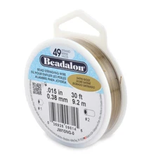 Beadalon® 49 Strand Bead Stringing Wire, many colors and sizes Made in USA
