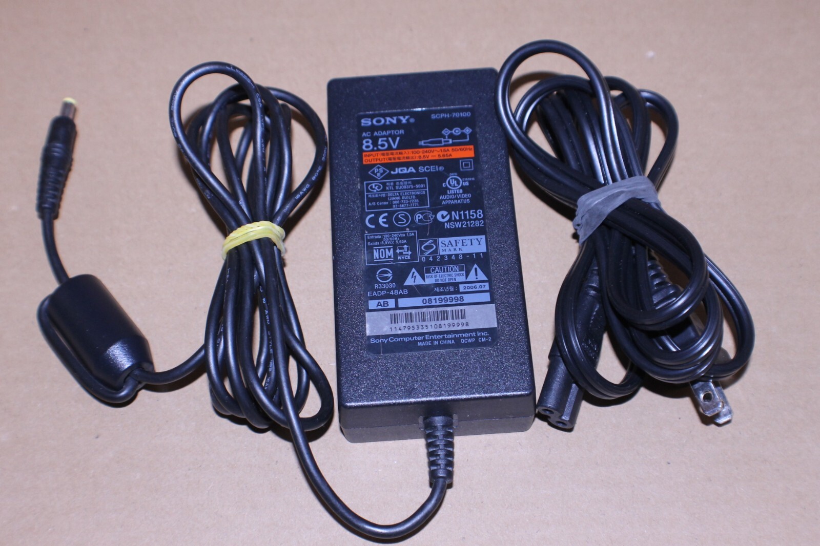 USED / TESTED / OEM Genuine Sony Playstation 2 PS2 Slim AC Adapter 8.5v Original