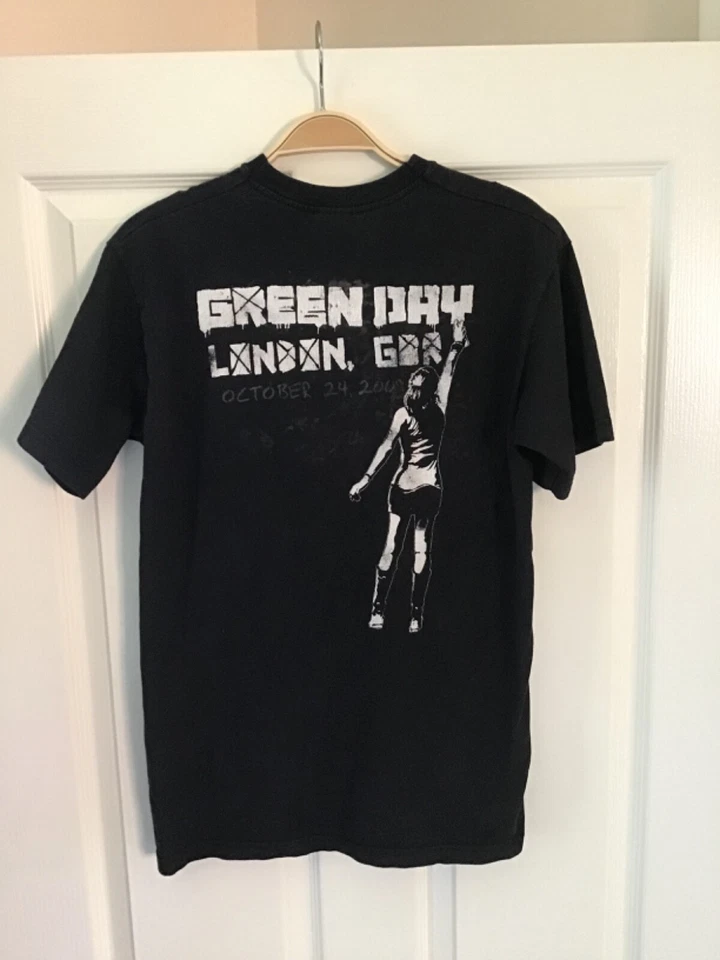 Green Day 21st Century Breakdown London 24/10/09 Tour Camiseta Mujer Pequeña Rara Foto 2 de 4