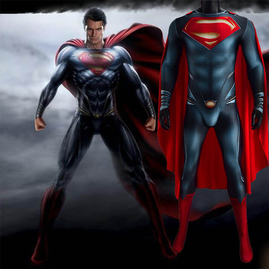 Man of Steel Superman Black Suit Cosplay Costume - Cosrea Cosplay