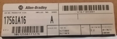 Allen Bradley 1756-IA16/A Control Logix PLC Input Module- New in Box
