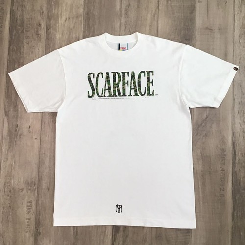 BAPE ?~ scarface T-shirt ABC camo green White A Bathing Ape Size L - 第 1/8 張圖片