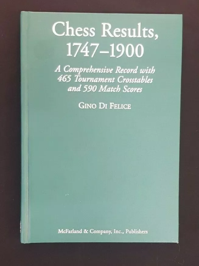 Chess Results, 1747-1900: A Comprehensive by Di Felice, Gino