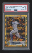 PSA 10 JULIO RODRIGUEZ 2022 TOPPS CHROME ROOKIE RC GOLD REFRACTOR SP /50 MARINER