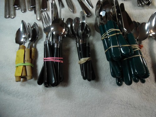 14 Pounds Stainless Flatware Vintage/Antique Crafts Jewelry 83-1A - Picture 10 of 12