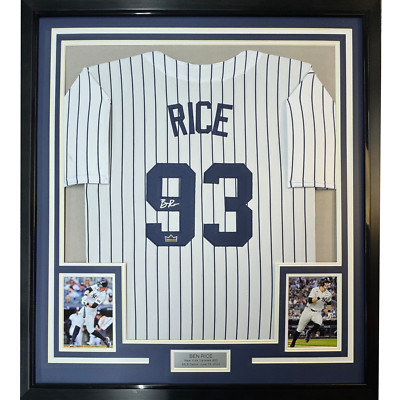 Framed Facsimile Autographed Ben Rice 35x39 Pinstripe Reprint Laser ...