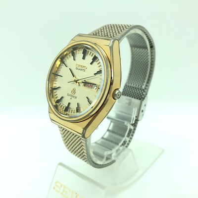 [w2033] SEIKO Quartz 4883-8001 SUPERIOR neue Batterie funktioniert sehr gut/ex