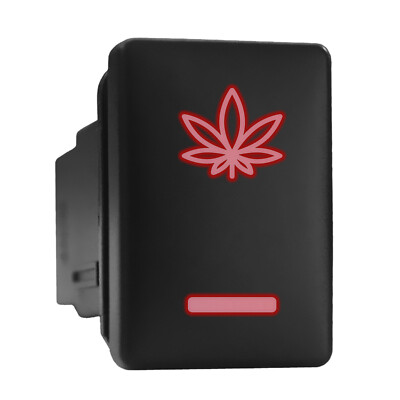 WEED Red LED Backlit Switch Short Push Button 1.28''x 0.87'' (Fit: Toyota)