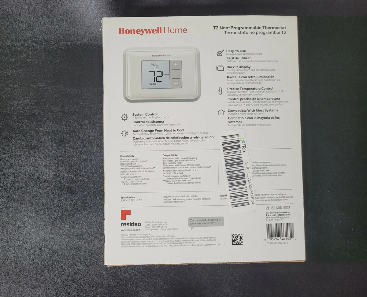 Honeywell RTH5160 Non-Programmable Thermostat 85267461450 | eBay