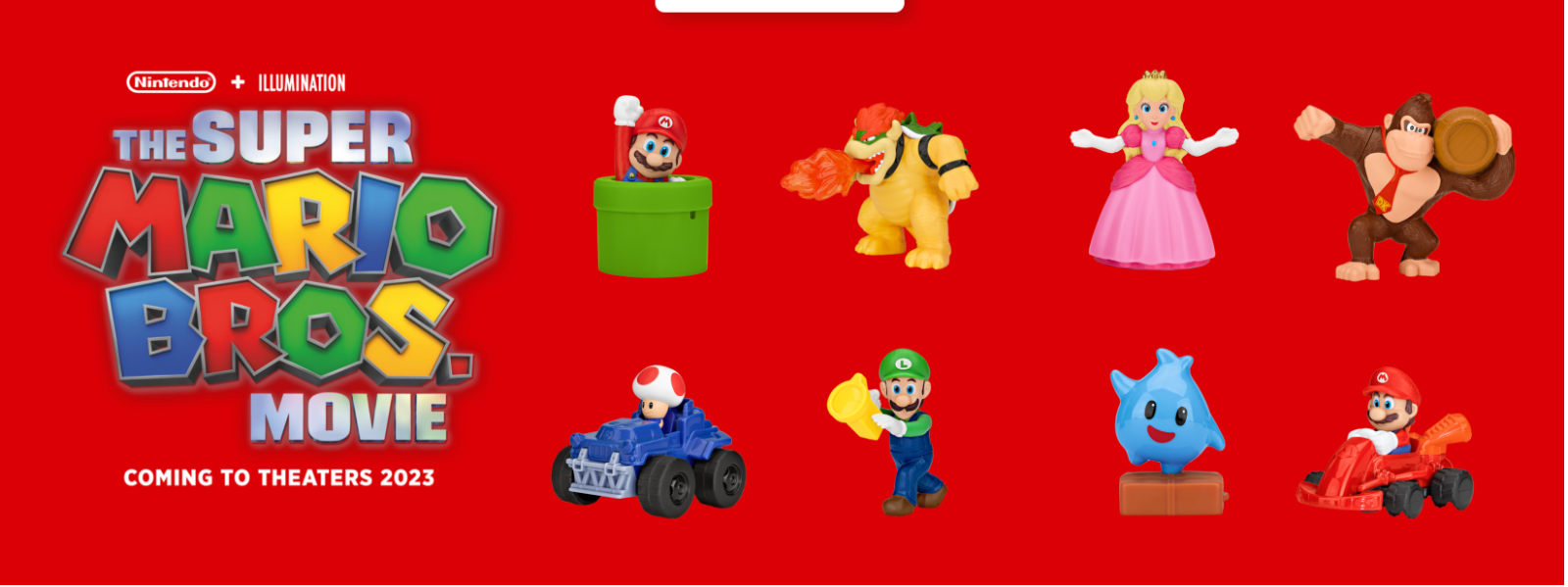 2022 McDONALD'S Super Mario Bros Movie Nintendo HAPPY MEAL TOYS Or