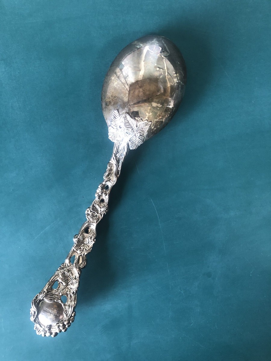 VINTAGE Godinger Silver Plated Serving Spoon and Fork Utensils Set
