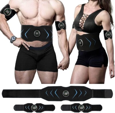 Wiederaufladbarer EMS Bauchmuskeltraining Gürteltrainer ABS Stimulator Toner