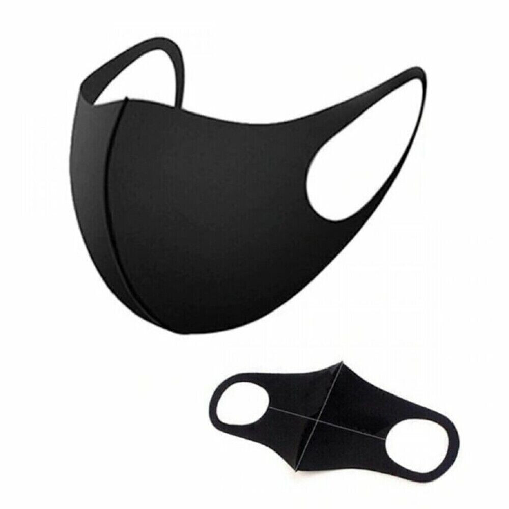 Fashion Maske Modische Mundmasken 3er Pack Schwarz (R-252)