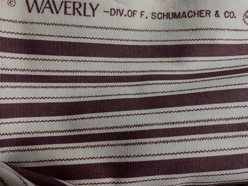 2-2/3Yds Waverly Ticking Stripe Fabric Scotchgard Upholstery Portfolio Prints - 第 1/6 張圖片