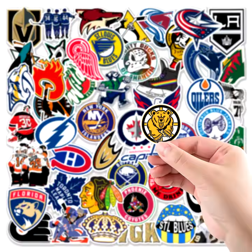 50 Stück NHL Eishockey Hockey Aufkleber Sticker Stickerbomb - Picture 5 of 6