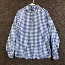 Paul Smith London Shirt Mens 15.5 39 Blue Plaid Button Up Dress Top Long Sleeve