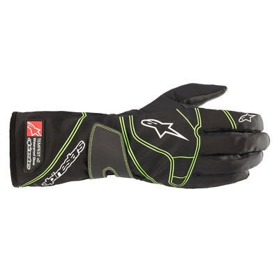 Alpinestars Tempest V2 Waterproof Kart Glove - Black/Fluo Green - All Sizes
