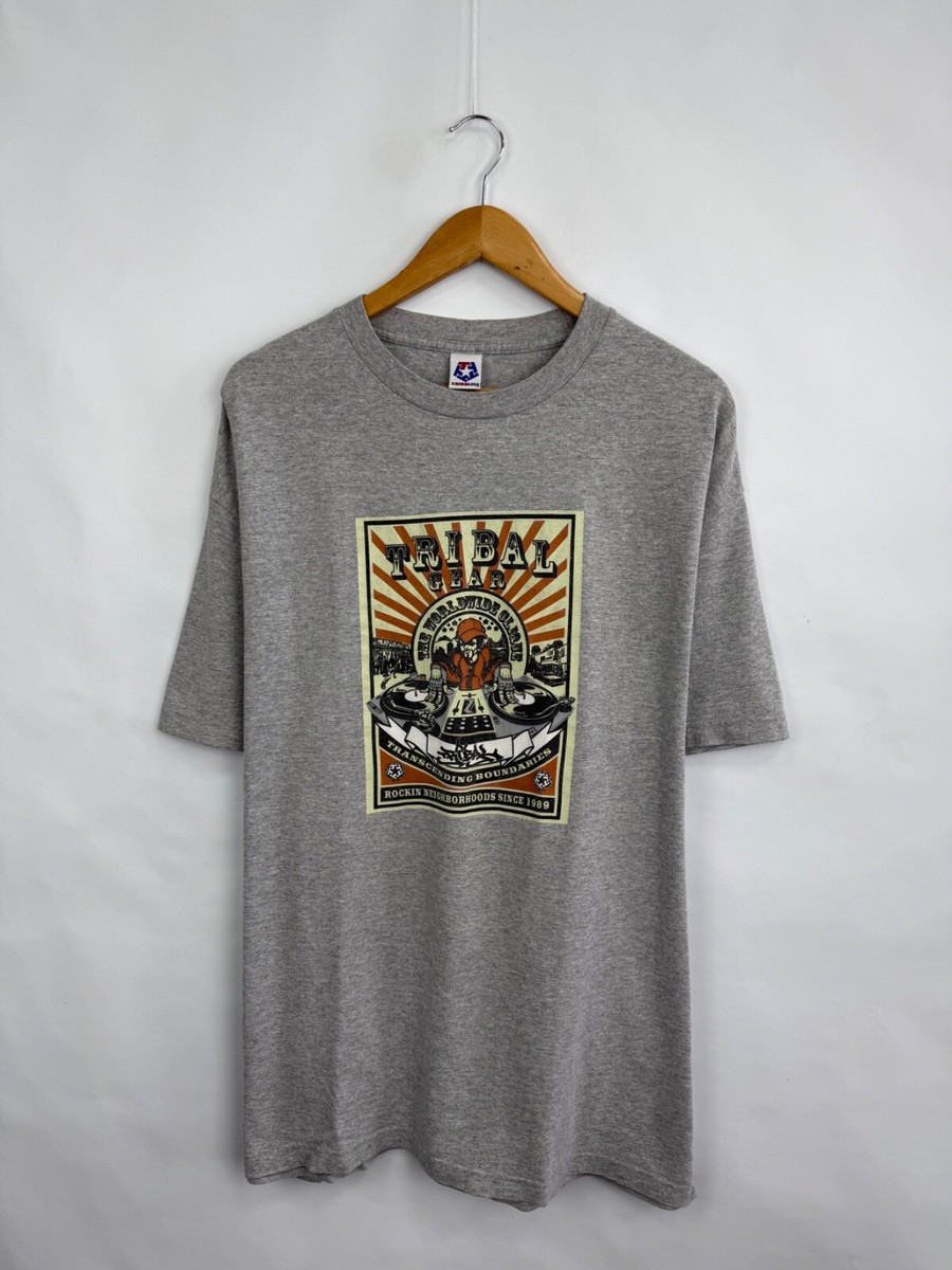 🇺🇸 Vintage 90s Tribal USA Gear Graffiti DJ Graffiti hardy size