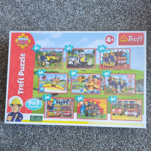 Trefl Piece 9 in 1 Kids Jigsaw Puzzle Fireman Sam age 4+ New & Sealed