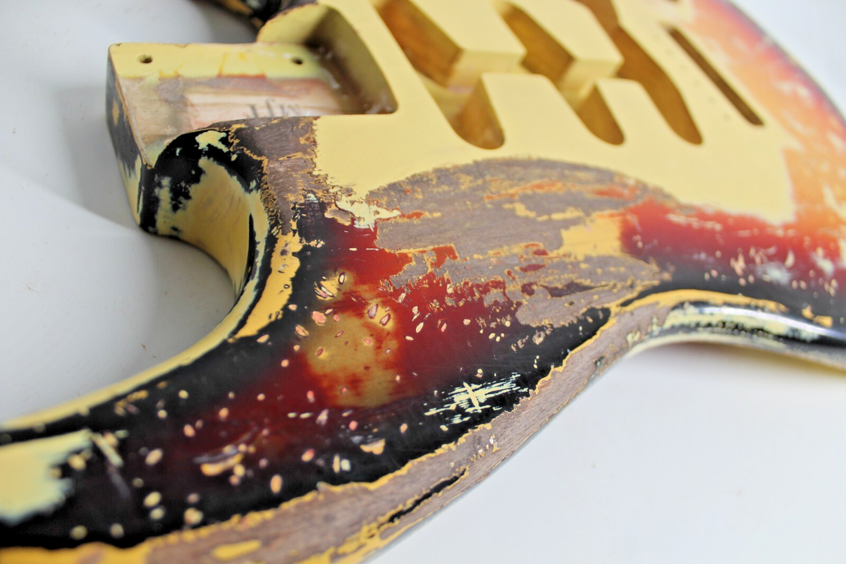 MJT Official Custom Vintage Aged Nitro Guitar Body Mark