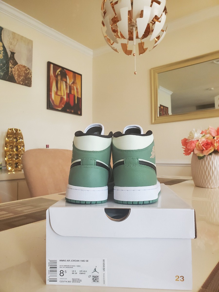 Women Nike Air Jordan 1 Mid Dutch Green AKA High Low CZ0774-300 sz