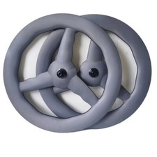 Set ruote bici strada o pista 700C cerchio/freno a disco fibra di carbonio 3 razze ruote