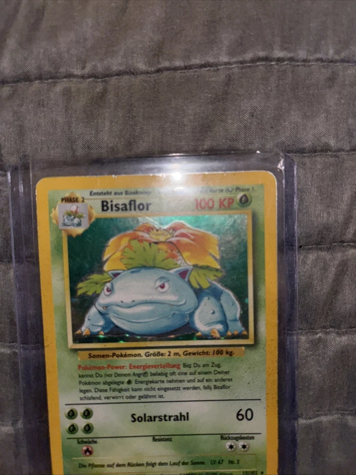 GERMAN Bisaflor 1st Edition 15/102 Holo Rare Base Set Venusaur Pokemon 1999 - Image 2 of 4