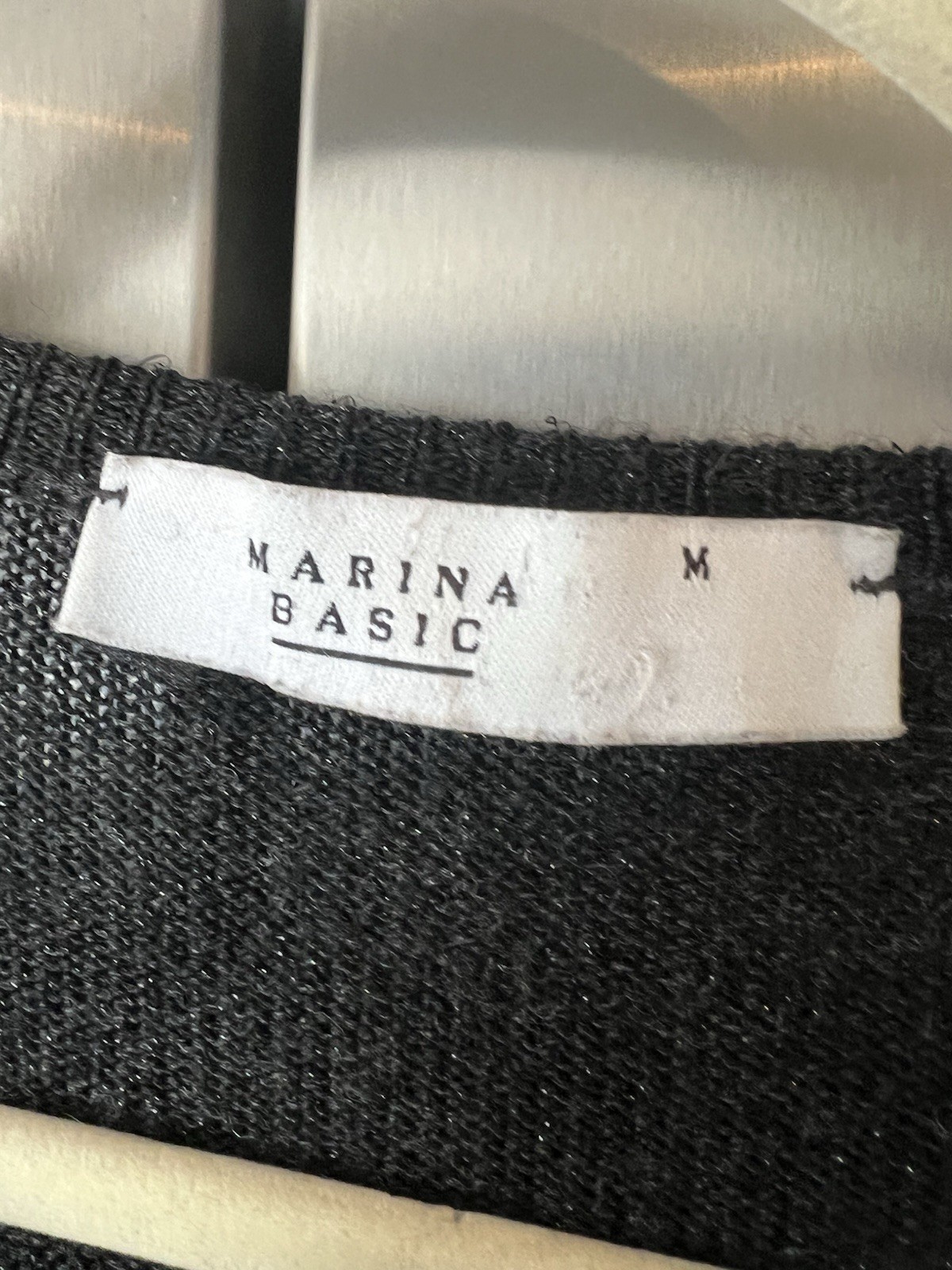 Marina Rinaldi Basic Medium Black Metallic Sweate… - image 4