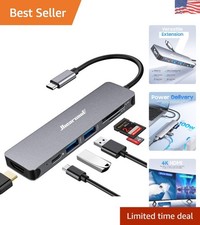 7-in-1 USB C Hub with 4K HDMI for MacBook - Space Gray  100W Power Delivery