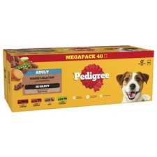 Mixed Selection in Gravy 40 Pouches Adult Wet Dog Food Megapack (40 x 100 g) 4.07 per kilo