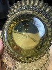 Fenton Colonial Ruffled Basket Olive Green Glass Hobnail Large Vintage 9.5” — photo 4