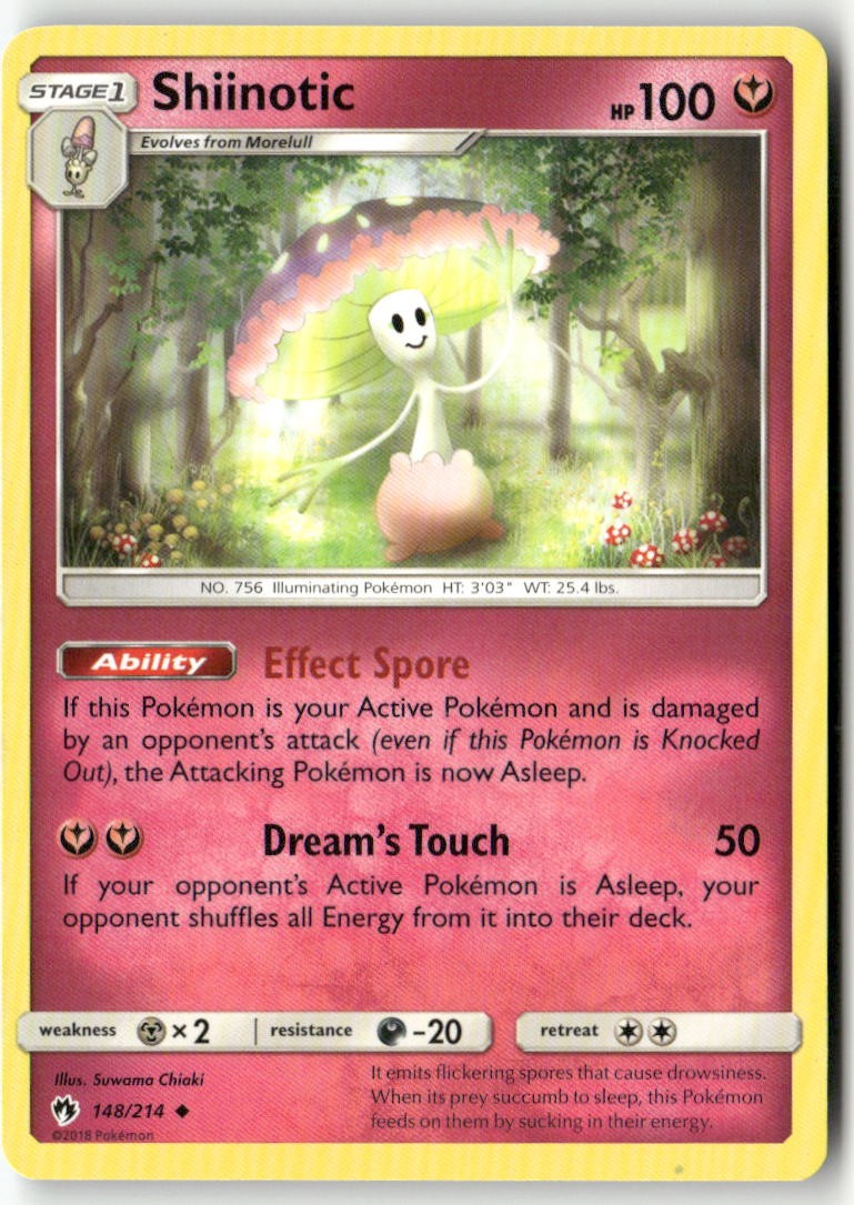Shiinotic 148/214 Uncommon Lost Thunder Pokemon Near Mint