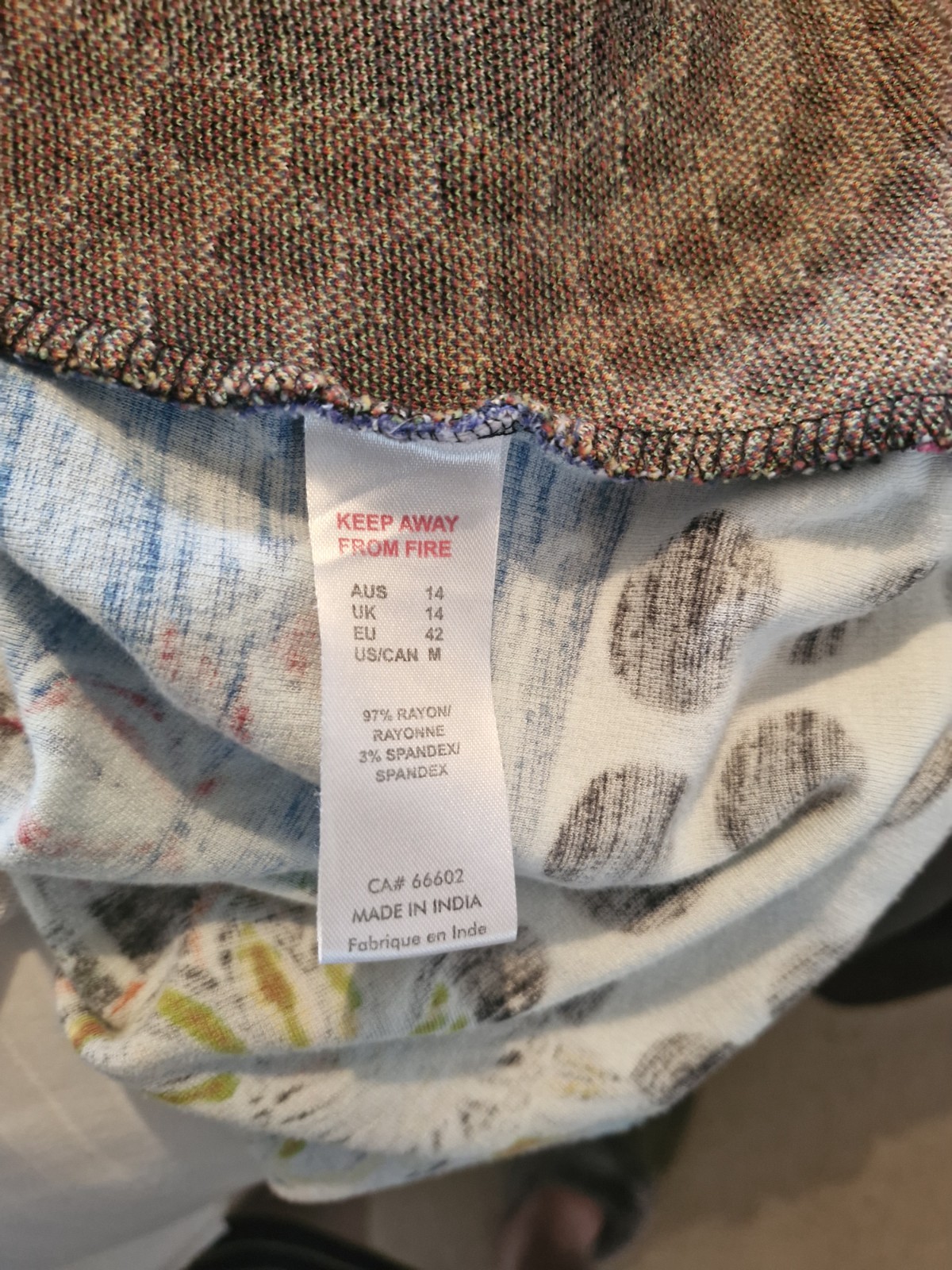 ORIENTIQUE AUSTRALIA SIZE 14 PATCHWORK JERSEY DRE… - image 5