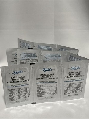 12 x Kiehl s Rare Earth Deep Pore Cleansing Masque 5ml/0.17 fl.oz Sachets