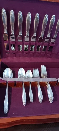 Vintage International Sterling Silver "Prelude" Flatware Set for 8, No Monogram