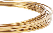 16.4 Feet Square Brass Wire - 15 Gauge Half-Hard Gold Copper Wire for Jewelry Ma