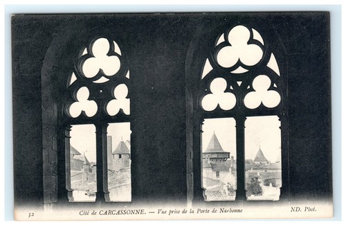 Photo Albuminée Ancienne Porte De Narbonne à Carcassonne Circa 1865 - Tirage Original